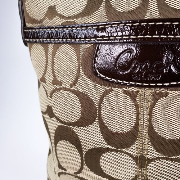 COACH Signature C Jacquard Canvas Crossbody Messenger Bag - Picture 6 of 16